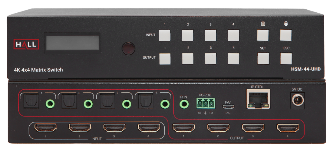 Hall switch. Kramer vs-44uhd.