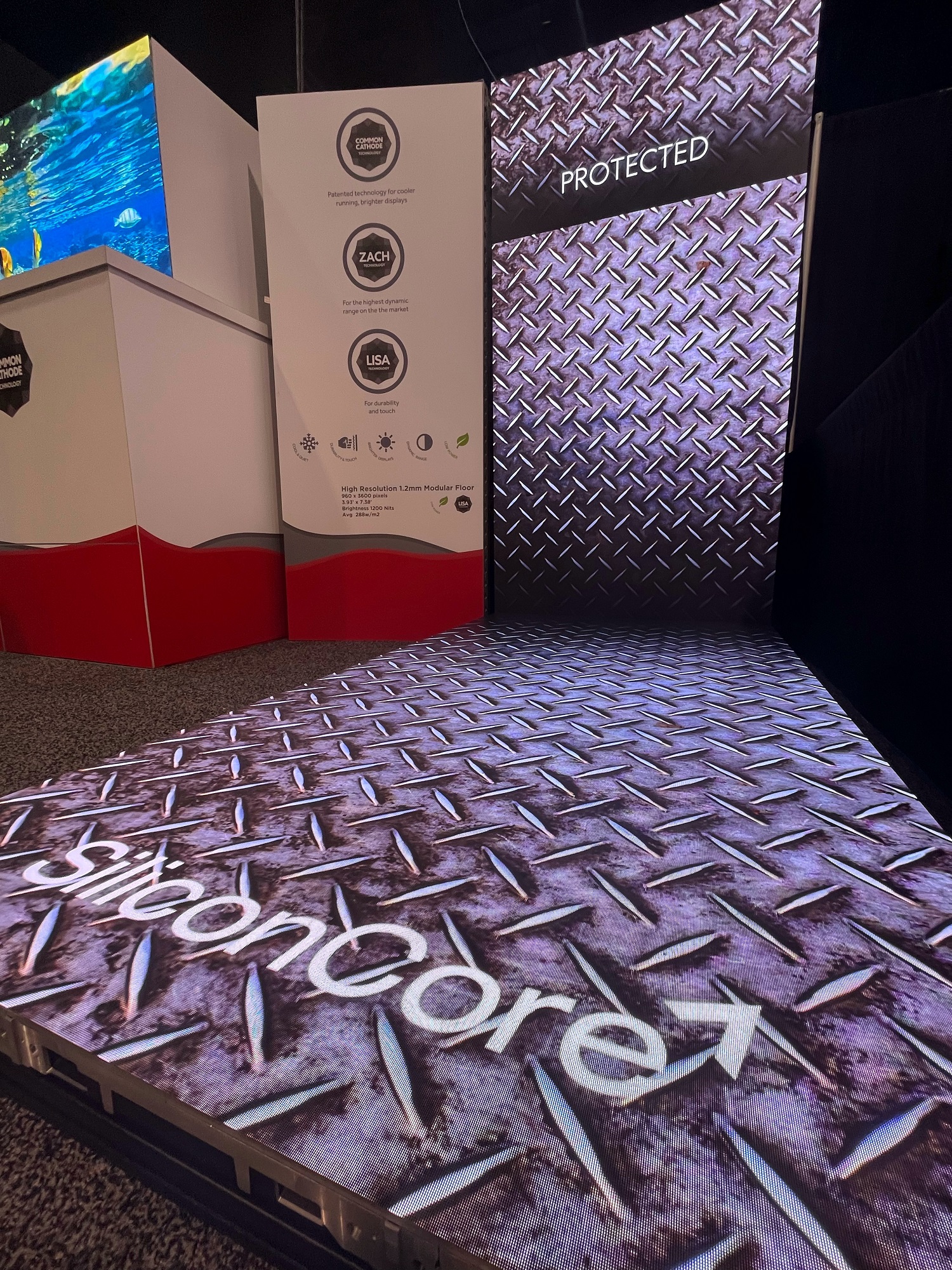 HIGH RESOLUTION 1.2MM LED MODULAR FLOOR DISPLAY — SiliconCore