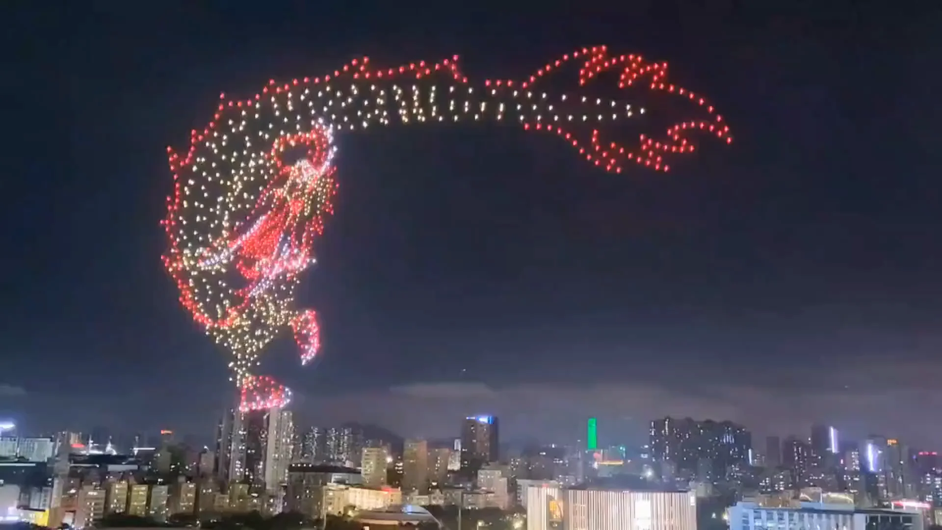 WATCH 1500 drones paint a flying dragon in China's sky Sound & Video